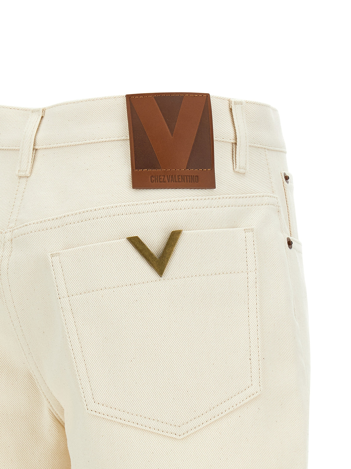 Valentino Garavani Beige Classic Cotton Bermuda Shorts