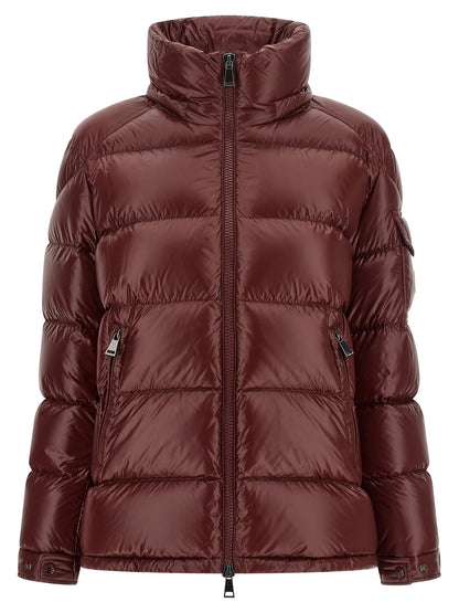 Moncler Long Polyamide Jacket in Maroon
