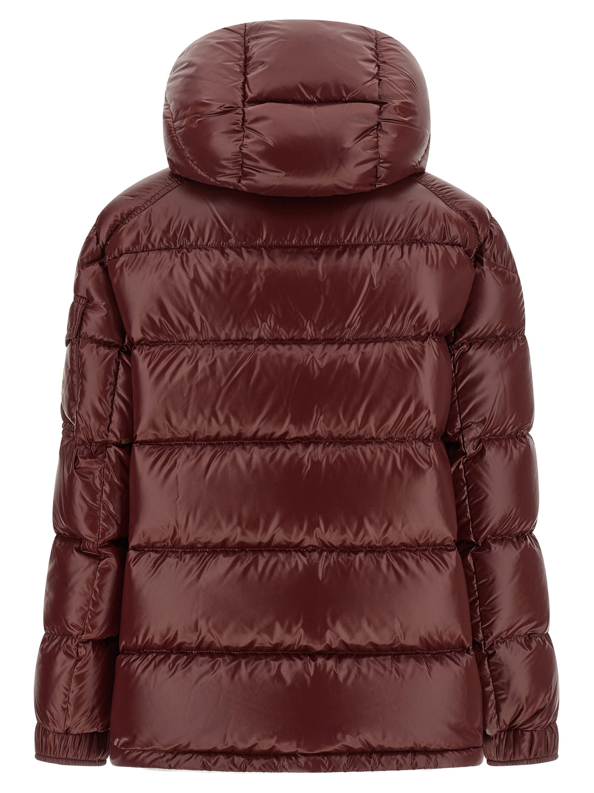Moncler Long Polyamide Jacket in Maroon