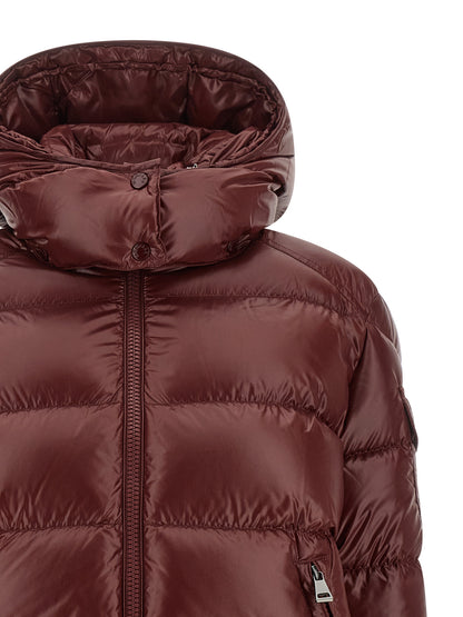 Moncler Long Polyamide Jacket in Maroon