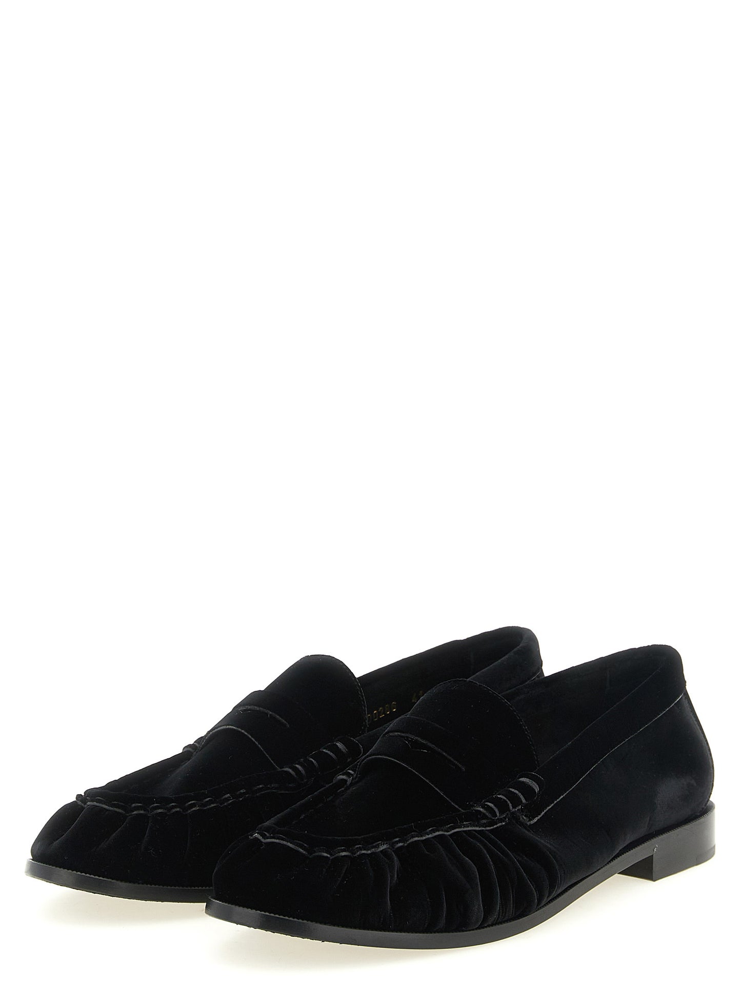 Mocassins Saint Laurent en viscose noire, à enfiler