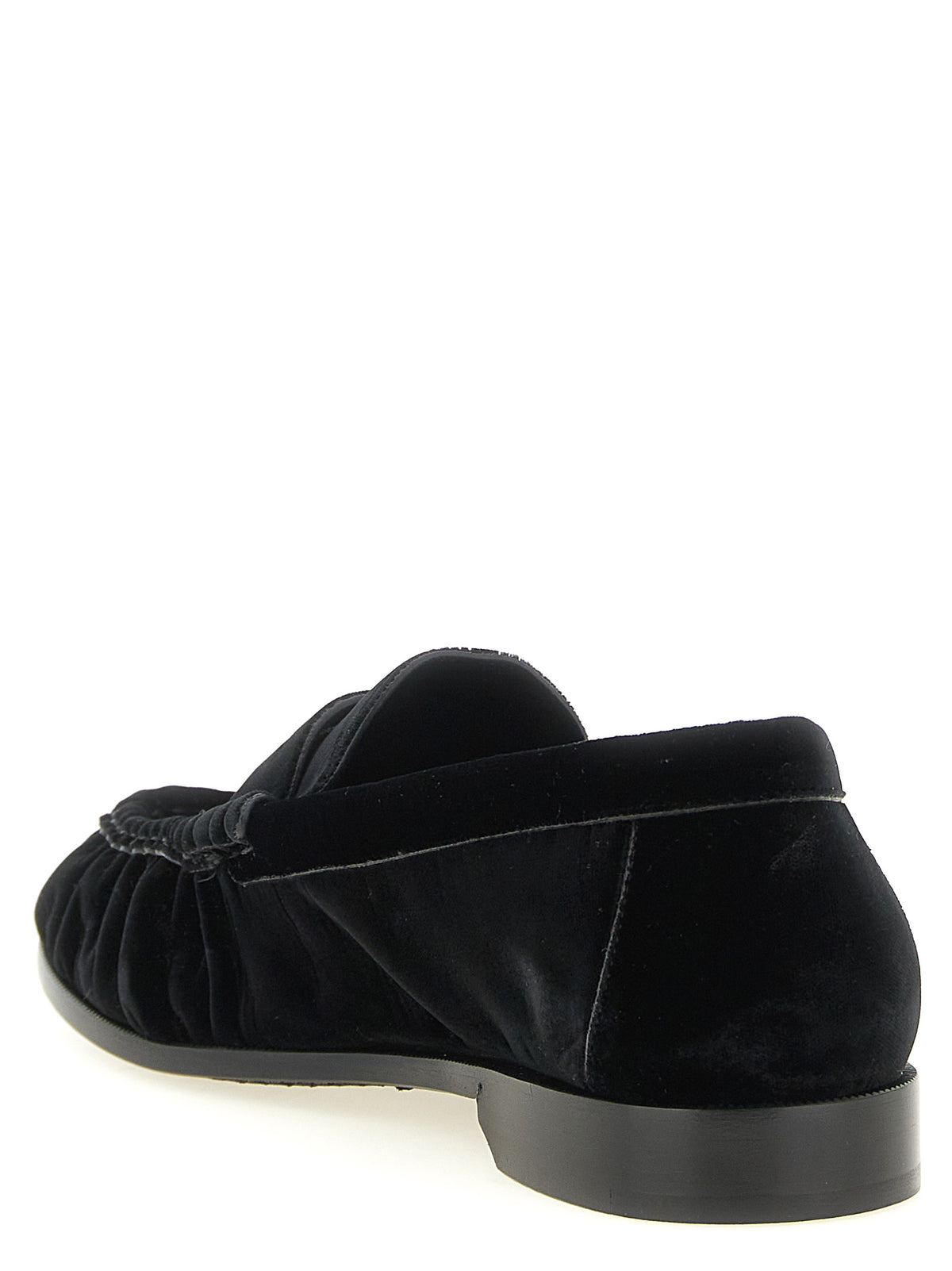 Mocassins Saint Laurent en viscose noire, à enfiler