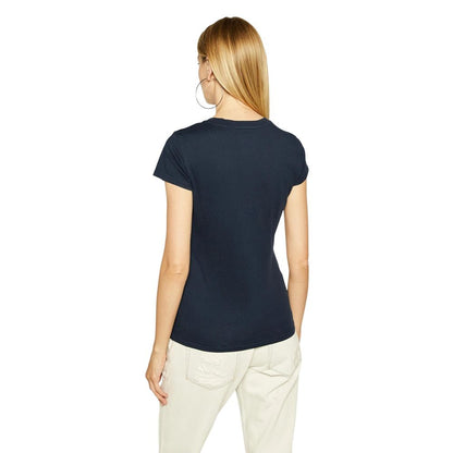 Armani Exchange Camiseta De Algodón Azul Clásica Y Cómoda