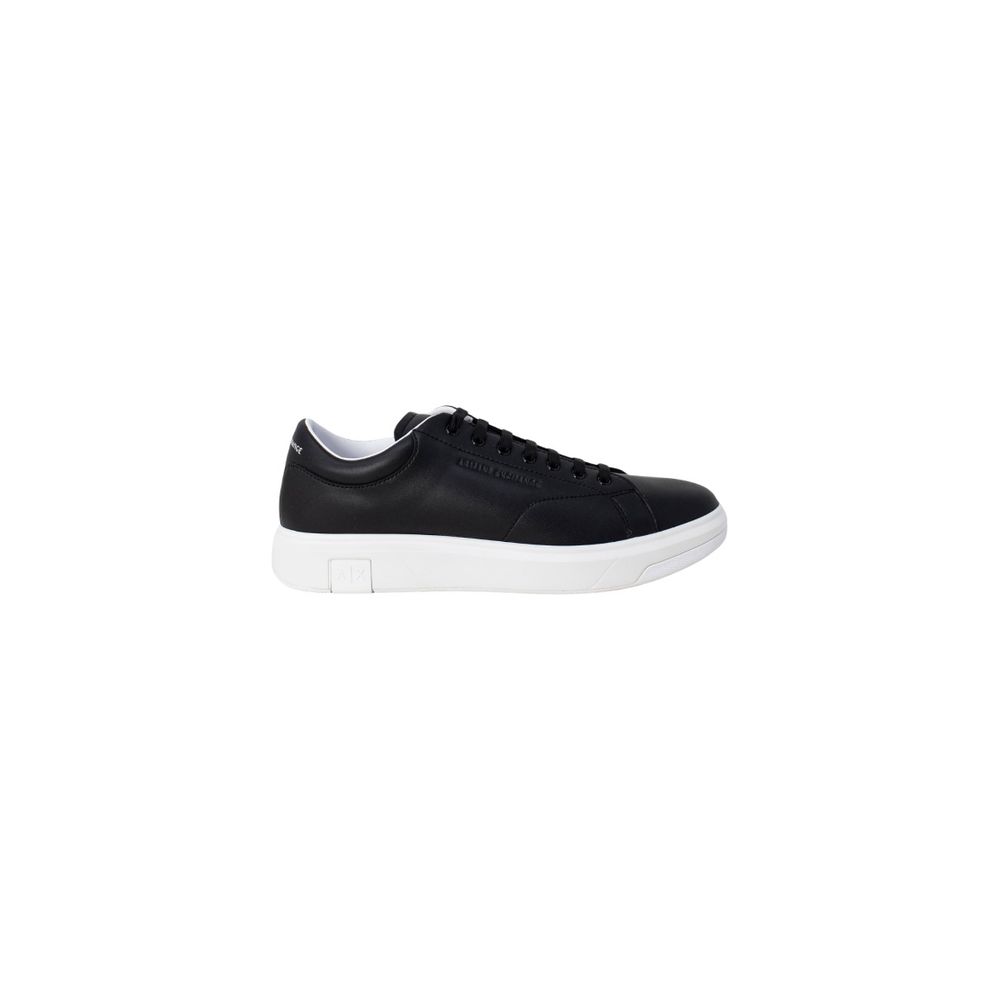 Zapatillas deportivas de cuero negro Armani Exchange de corte bajo