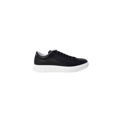 Zapatillas deportivas de cuero negro Armani Exchange de corte bajo