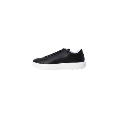 Zapatillas deportivas de cuero negro Armani Exchange de corte bajo