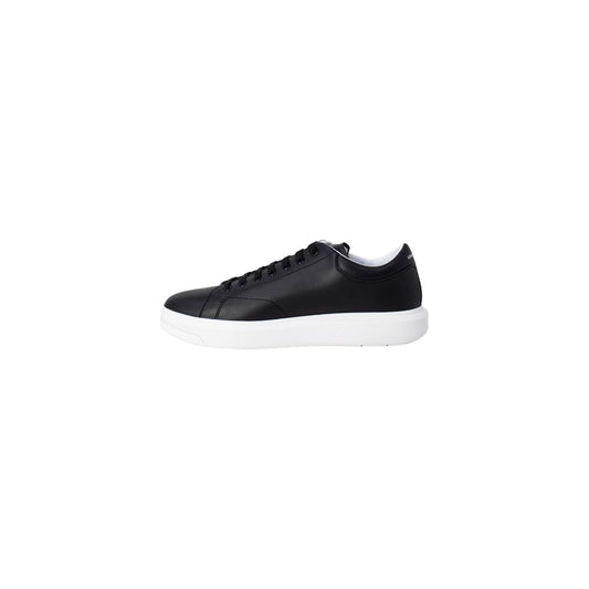 Zapatillas deportivas de cuero negro Armani Exchange de corte bajo