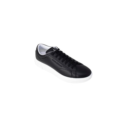Zapatillas deportivas de cuero negro Armani Exchange de corte bajo