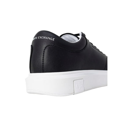 Zapatillas deportivas de cuero negro Armani Exchange de corte bajo