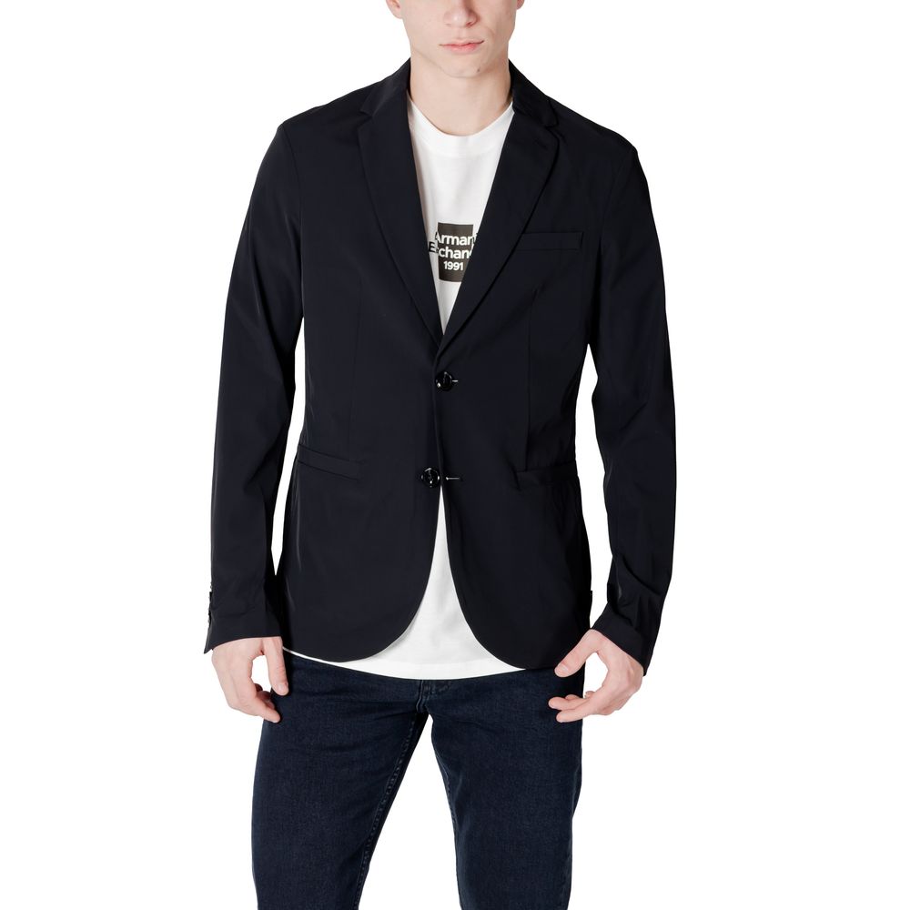 Chaqueta Blazer De Algodón Negro Armani Exchange Modelo 8nzg49