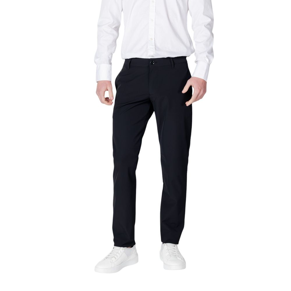 Armani Exchange Men's Black Cotton Casual Pants