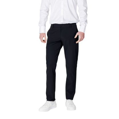 Armani Exchange Men's Black Cotton Casual Pants