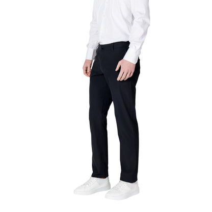 Armani Exchange Men's Black Cotton Casual Pants