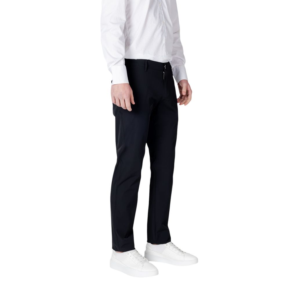 Armani Exchange Men's Black Cotton Casual Pants