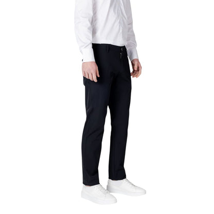 Armani Exchange Men's Black Cotton Casual Pants