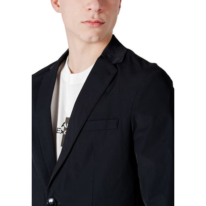 Chaqueta Blazer De Algodón Negro Armani Exchange Modelo 8nzg49