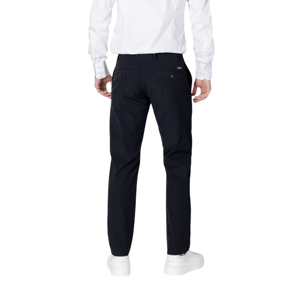 Armani Exchange Men's Black Cotton Casual Pants
