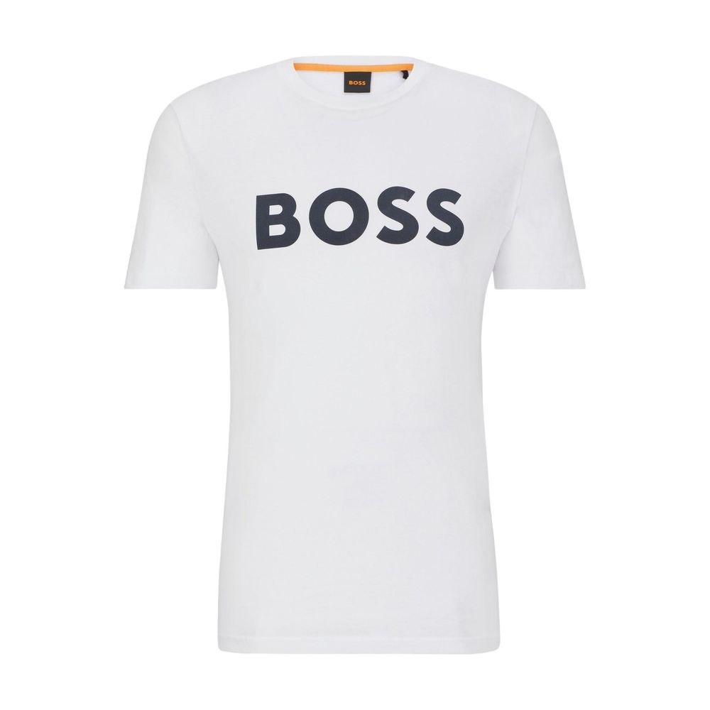 T-shirt Hugo Boss en pur coton blanc à manches courtes