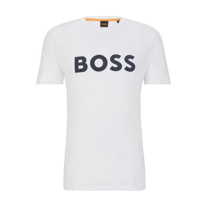 T-shirt Hugo Boss en pur coton blanc à manches courtes