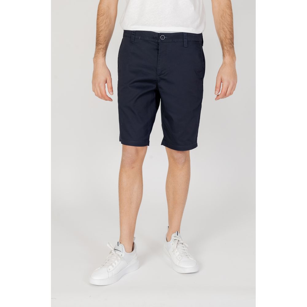 Armani Exchange Blue Cotton Shorts 8NZS42 ZN1RZ