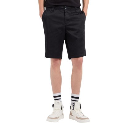 Short en coton noir Armani Exchange pour homme