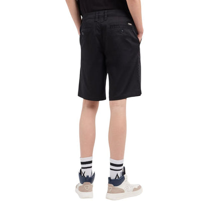 Short en coton noir Armani Exchange pour homme