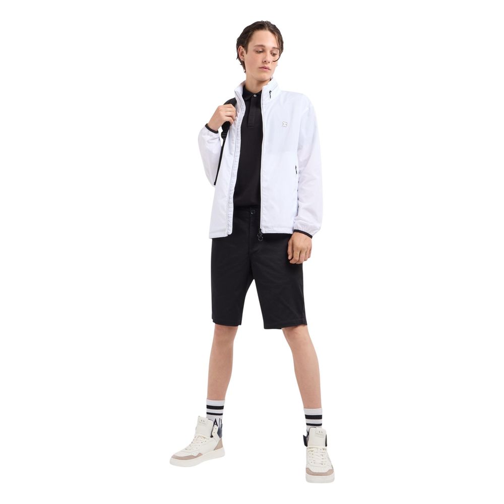 Short en coton noir Armani Exchange pour homme