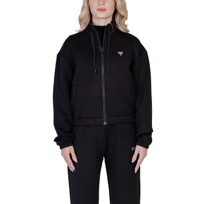 Sudadera Viscosa Negra Colección Active De Guess