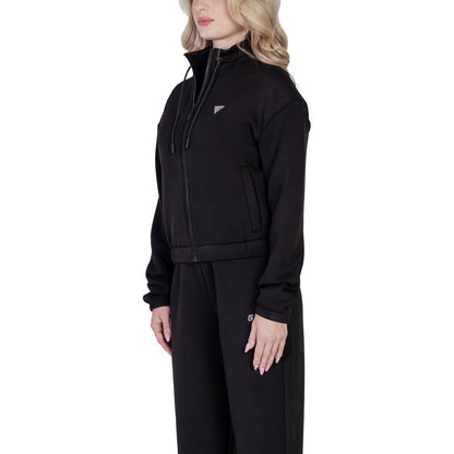 Sudadera Viscosa Negra Colección Active De Guess
