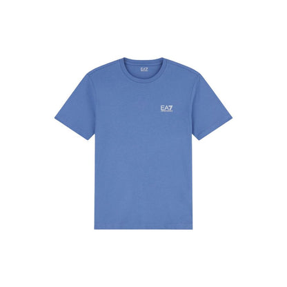EA7 Emporio Armani Blue Cotton Sports T-shirt for Daily Comfort and Mobility