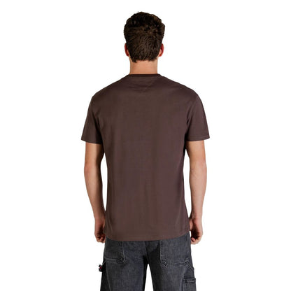 Tommy Hilfiger Jeans Recycled Cotton T-Shirt Brown
