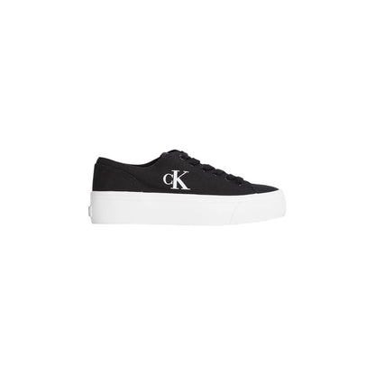 Calvin Klein Jeans Zapatillas De Plataforma En Algodón Reciclado Negro Y Blanco