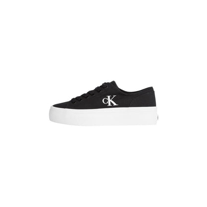 Calvin Klein Jeans Zapatillas De Plataforma En Algodón Reciclado Negro Y Blanco