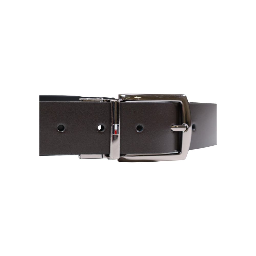 Ceinture Tommy Hilfiger Denton en cuir marron coupe droite