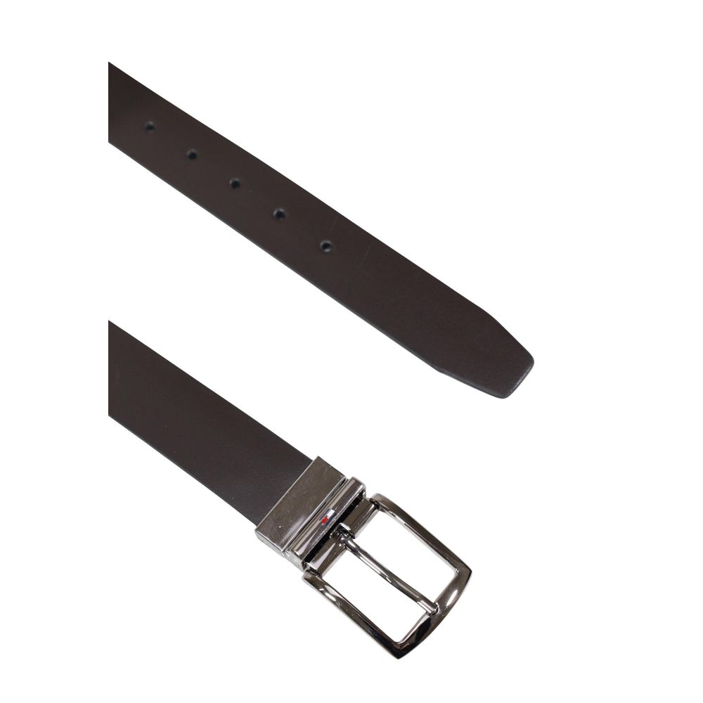 Ceinture Tommy Hilfiger Denton en cuir marron coupe droite