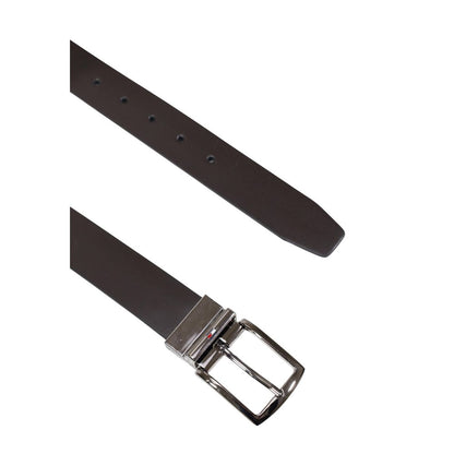 Ceinture Tommy Hilfiger Denton en cuir marron coupe droite