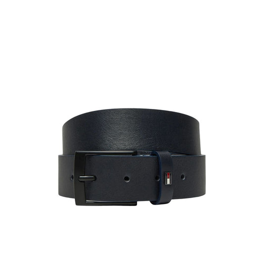 Tommy Hilfiger Cinturón Regular De Cuero Azul Modelo Adan