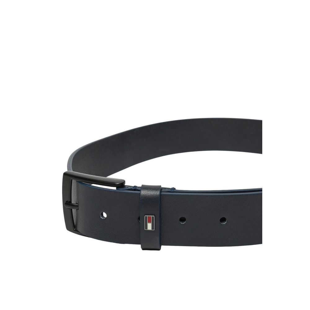 Tommy Hilfiger Cinturón Regular De Cuero Azul Modelo Adan
