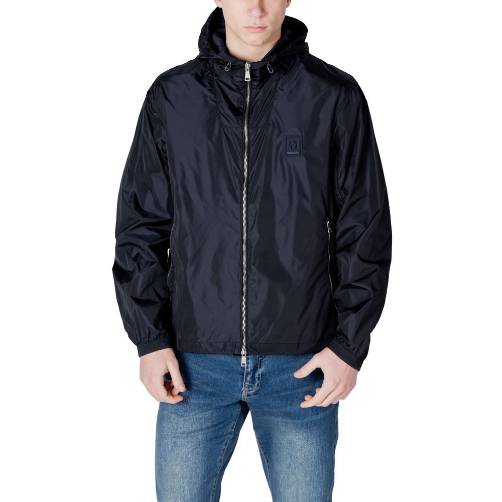 Armani Exchange Blue Polyamide Shell Jacket