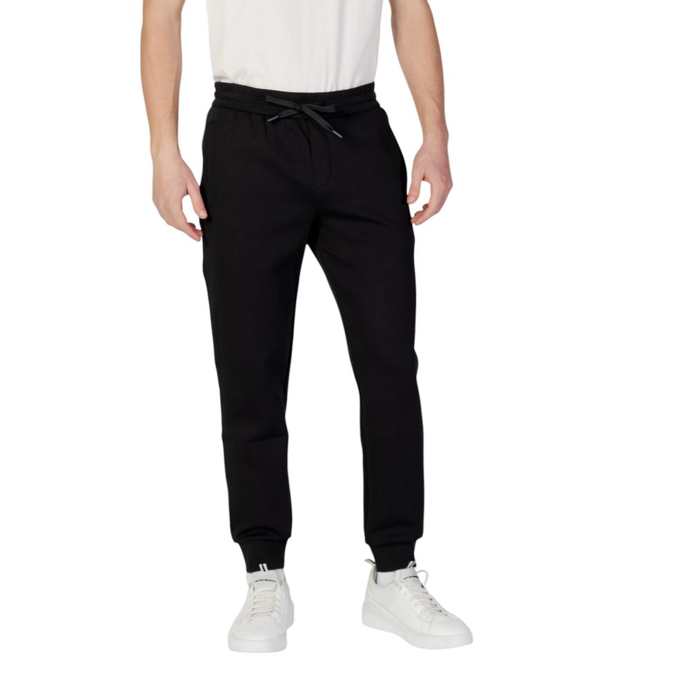 Pantalon de survêtement en coton noir Armani Exchange
