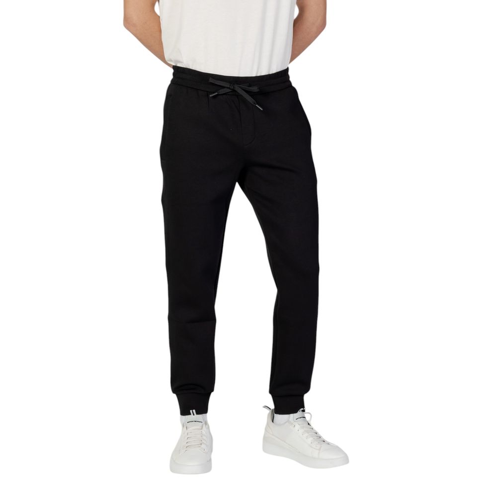 Pantalon de survêtement en coton noir Armani Exchange