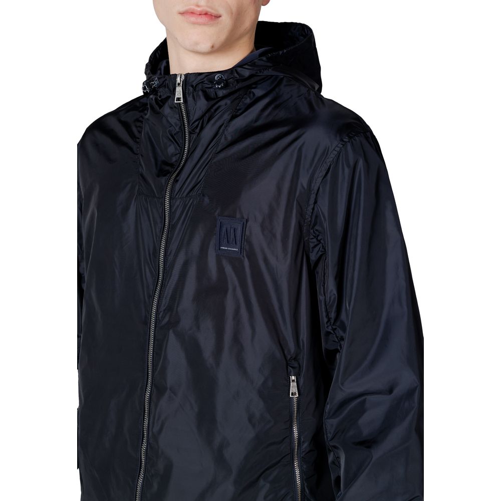 Armani Exchange Blue Polyamide Shell Jacket