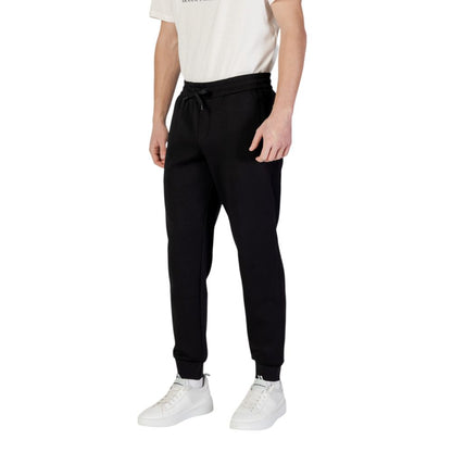 Pantalon de survêtement en coton noir Armani Exchange