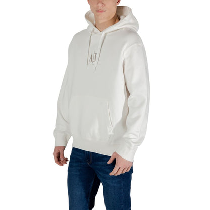 Armani Exchange Cream Cotton Sweatshirt - Casual Style