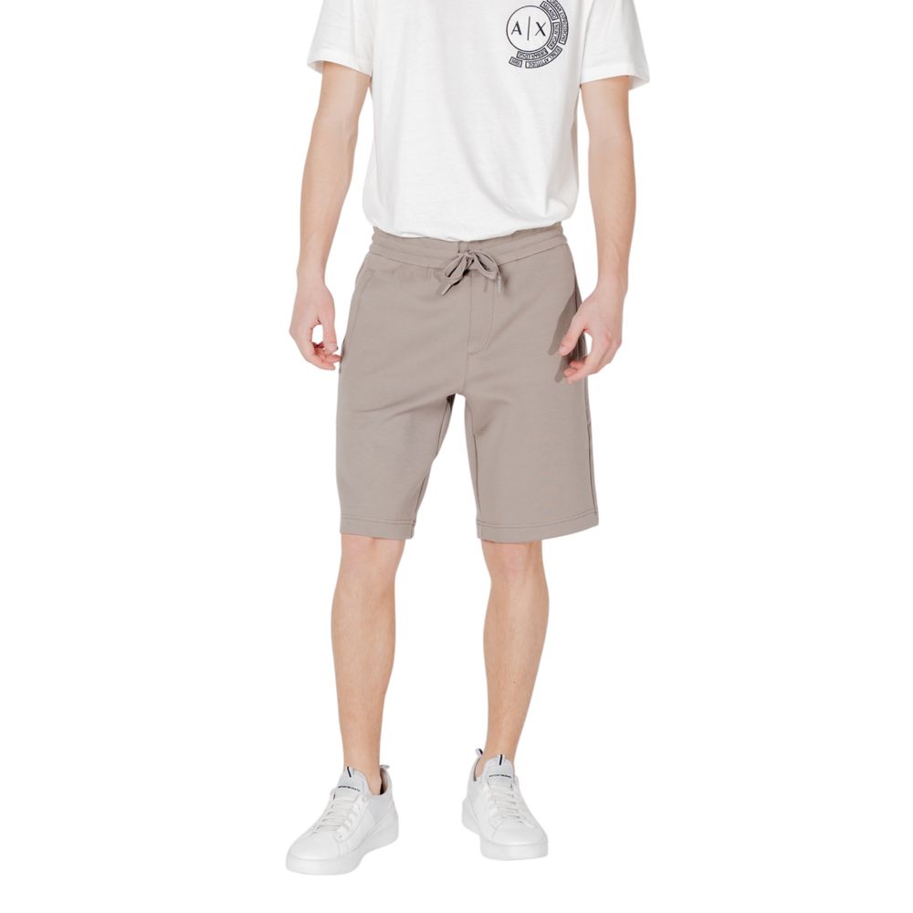 Armani Exchange Bermudas De Algodón En Color Marrón