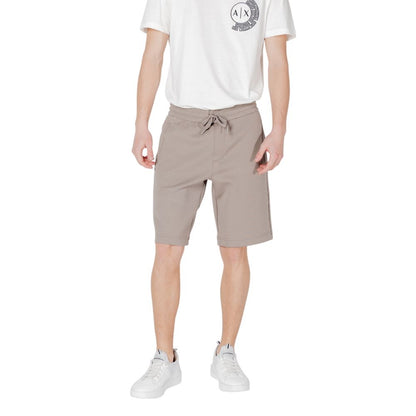 Armani Exchange Bermudas De Algodón En Color Marrón