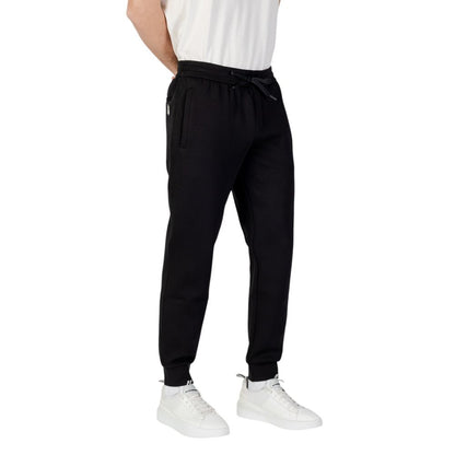 Pantalon de survêtement en coton noir Armani Exchange