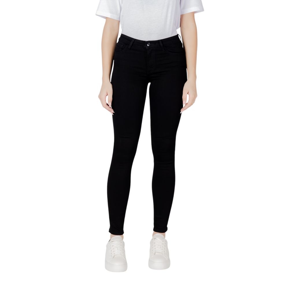 Jean slim noir en coton Armani Exchange pour femme