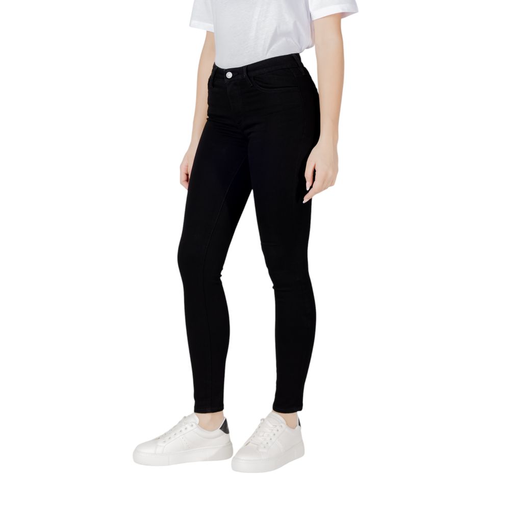 Jean slim noir en coton Armani Exchange pour femme