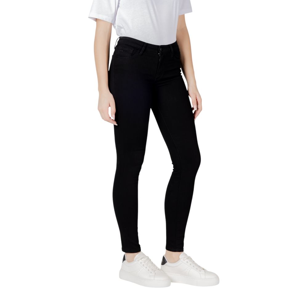 Jean slim noir en coton Armani Exchange pour femme